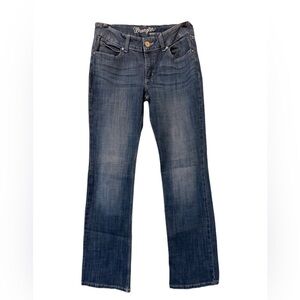 Wrangler Women’s 09MWZDO Mid Rise Bootcut Jeans Dark Wash Size 7/36 Classic West